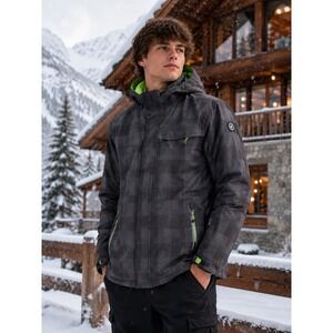 Killtec Level 3 Pixel Plaid Snowboard Coat (No Size Tag)